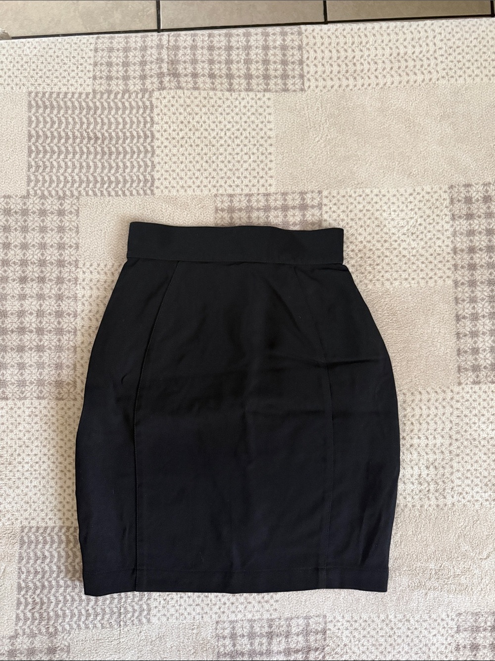 Thierry Mugler Black High-Waist Pencil Skirt